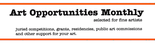 Art Opportunities Monthly (logo). The Opportunities List for Fine Artists. The list pros trust.