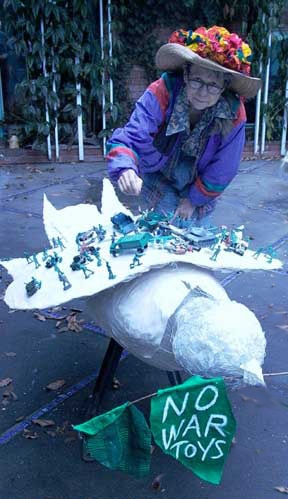 Burdened Dove of Peace, 2004,  by AOM subscriber Myrrh. Art Opportunities Monthly lists art competitions, art shows, grants, fellowships, public art commissions and other sources of money for artists working in all media, styles and geographic locations.