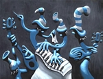 Blue Band, 2001, oil on canvas, 18 x 24 in., by Art Opportunities Monthly subscriber Melvin McGee