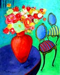 Nancy Stanchfield, Dancing in the Green Salon, 2009, acrylic on canvas, 30 x 24  in.